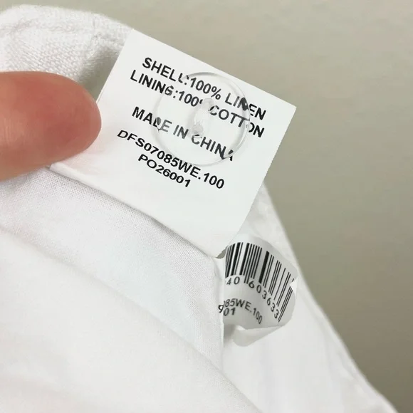 DISSH Women's 8 Kayla White 100% Linen Bermuda Short High Rise Lined Tailored - Picture 14 of 16